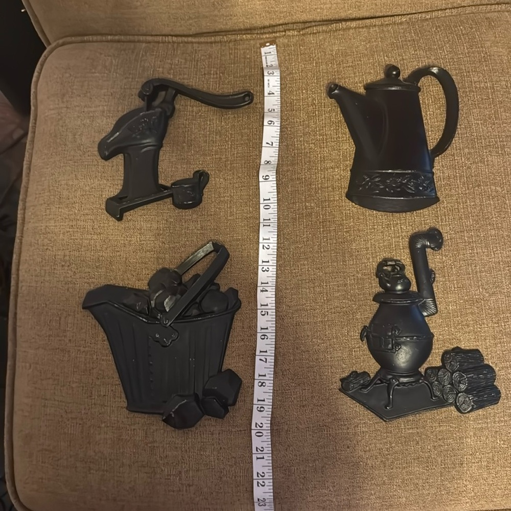 1960 Sexton metal wall hangings set of 4